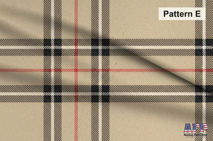 Beige Plaid 4 Fabric Bundle Set - Shop now at American Fabric Prints