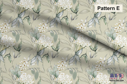 White Floral 2 Fabric Bundle Set - Shop now at American Fabric Prints
