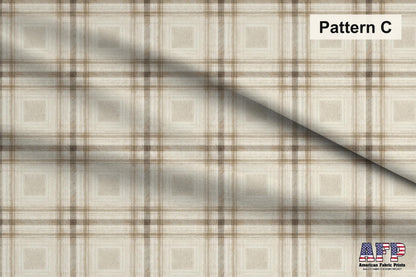 Beige Plaid 4 Fabric Bundle Set - Shop now at American Fabric Prints