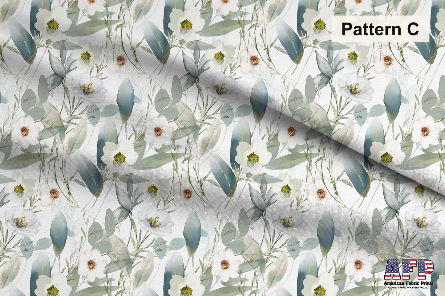 White Floral 1 Fabric Bundle Set - Shop now at American Fabric Prints