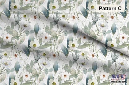 White Floral 1 Fabric Bundle Set - Shop now at American Fabric Prints