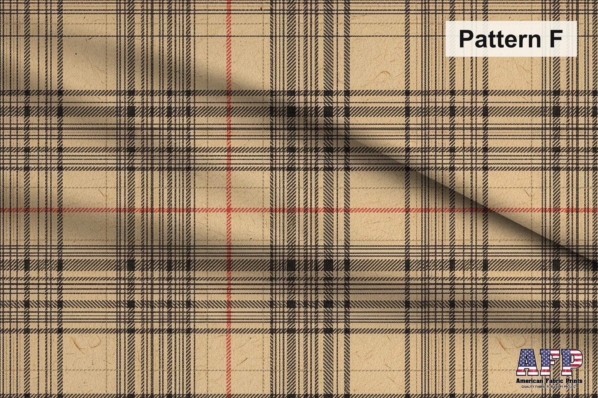 Beige Plaid 4 Fabric Bundle Set - Shop now at American Fabric Prints