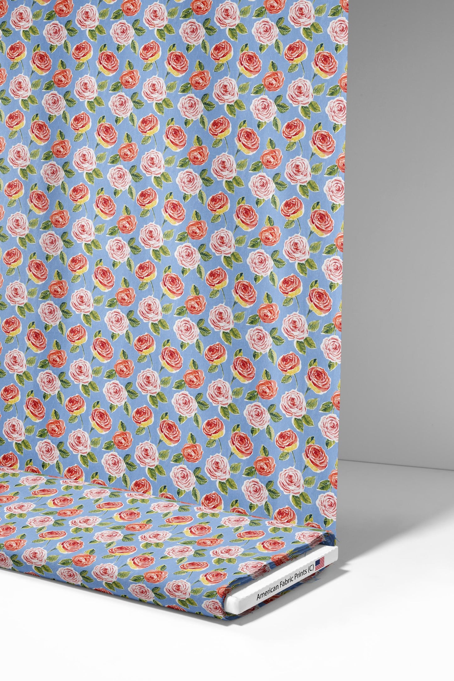 Red and Blue Grandmacore Fabric - Shop now at American Fabric Prints
