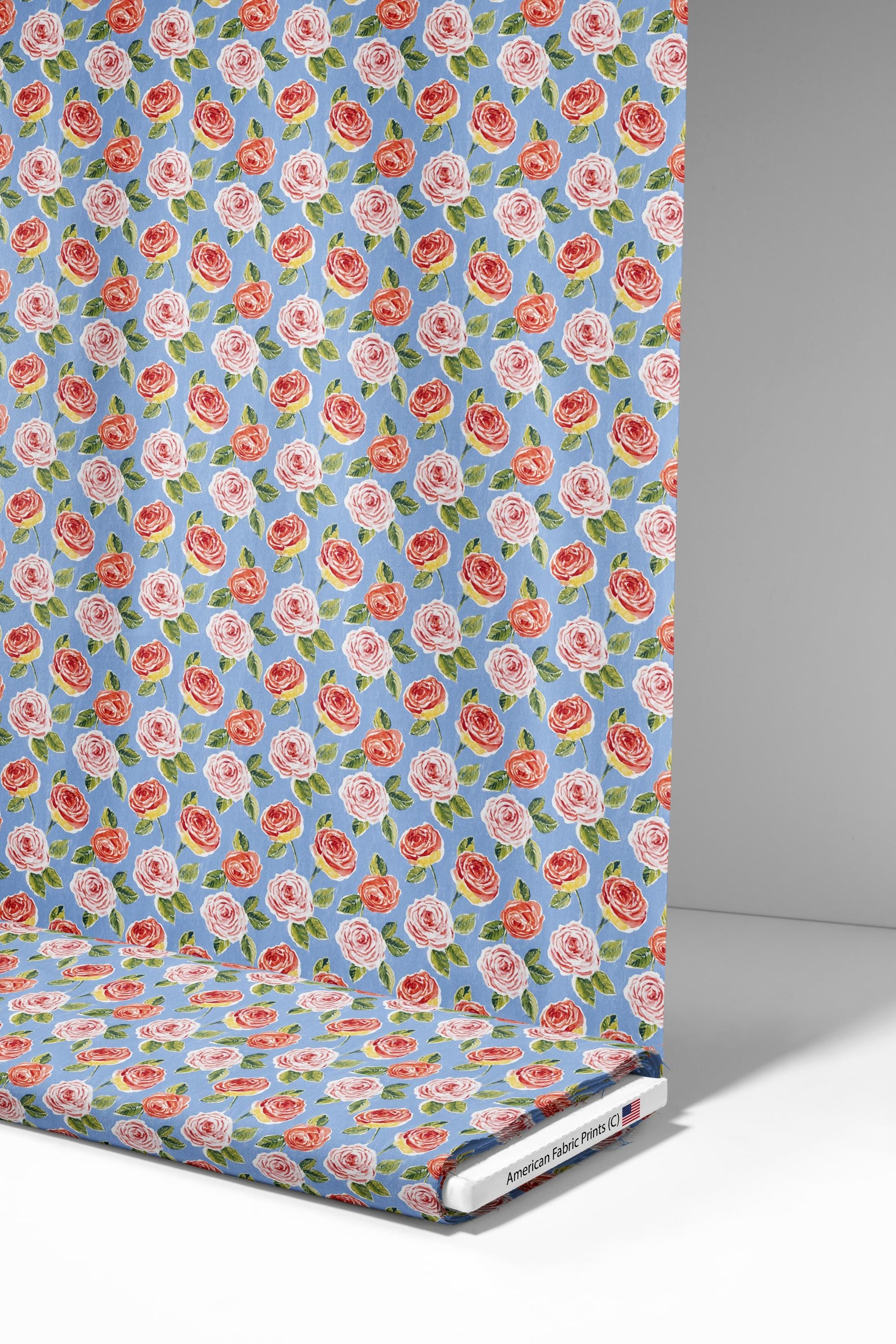 Red and Blue Grandmacore Fabric - Shop now at American Fabric Prints