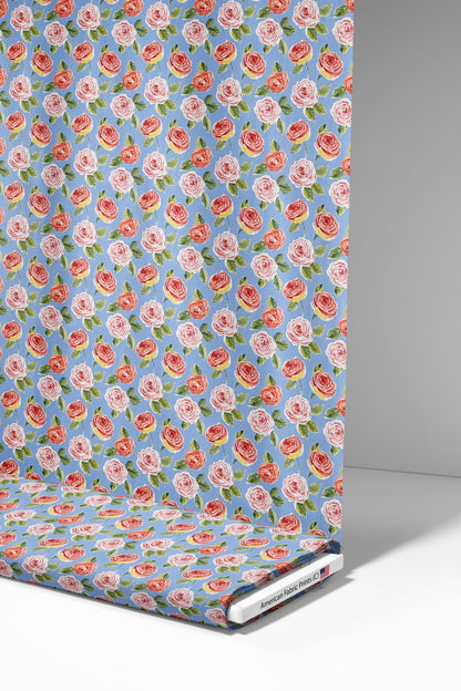 Red and Blue Grandmacore Fabric - Shop now at American Fabric Prints