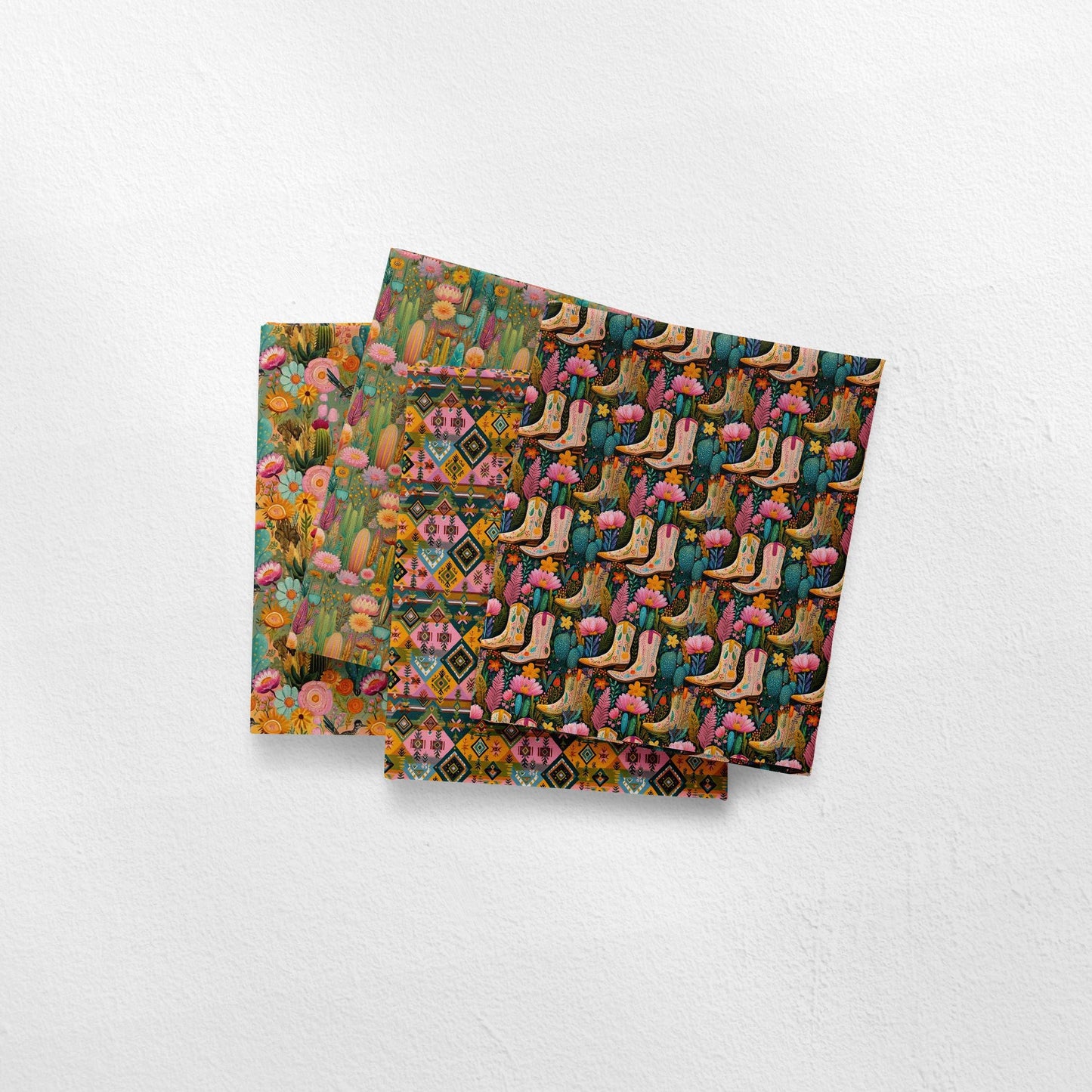 Cowgirl Cactus Fabric Bundle Set - Shop now at American Fabric Prints