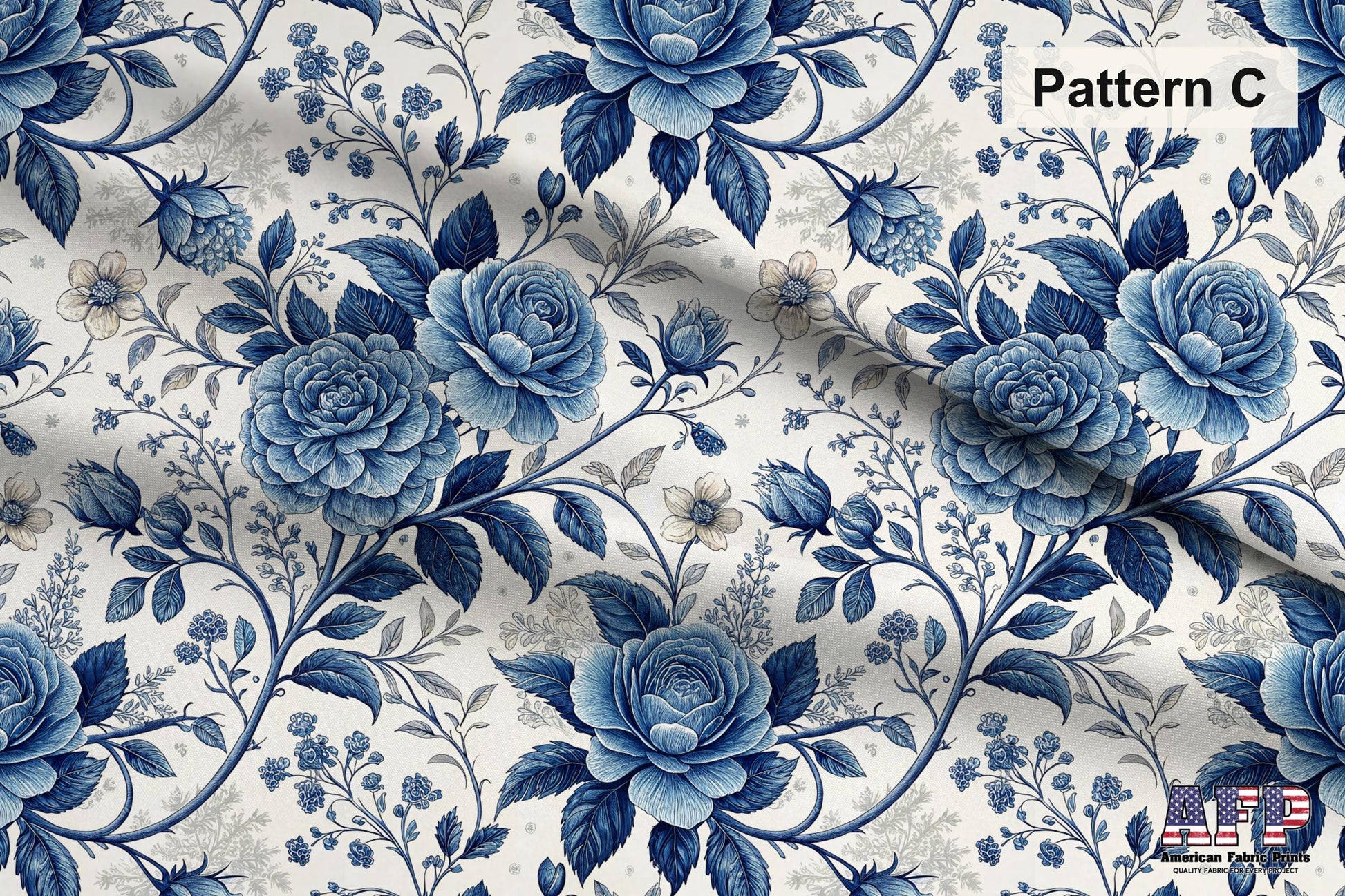 Blue Porcelain Garden 2 Fabric Bundle Set - Shop now at American Fabric Prints