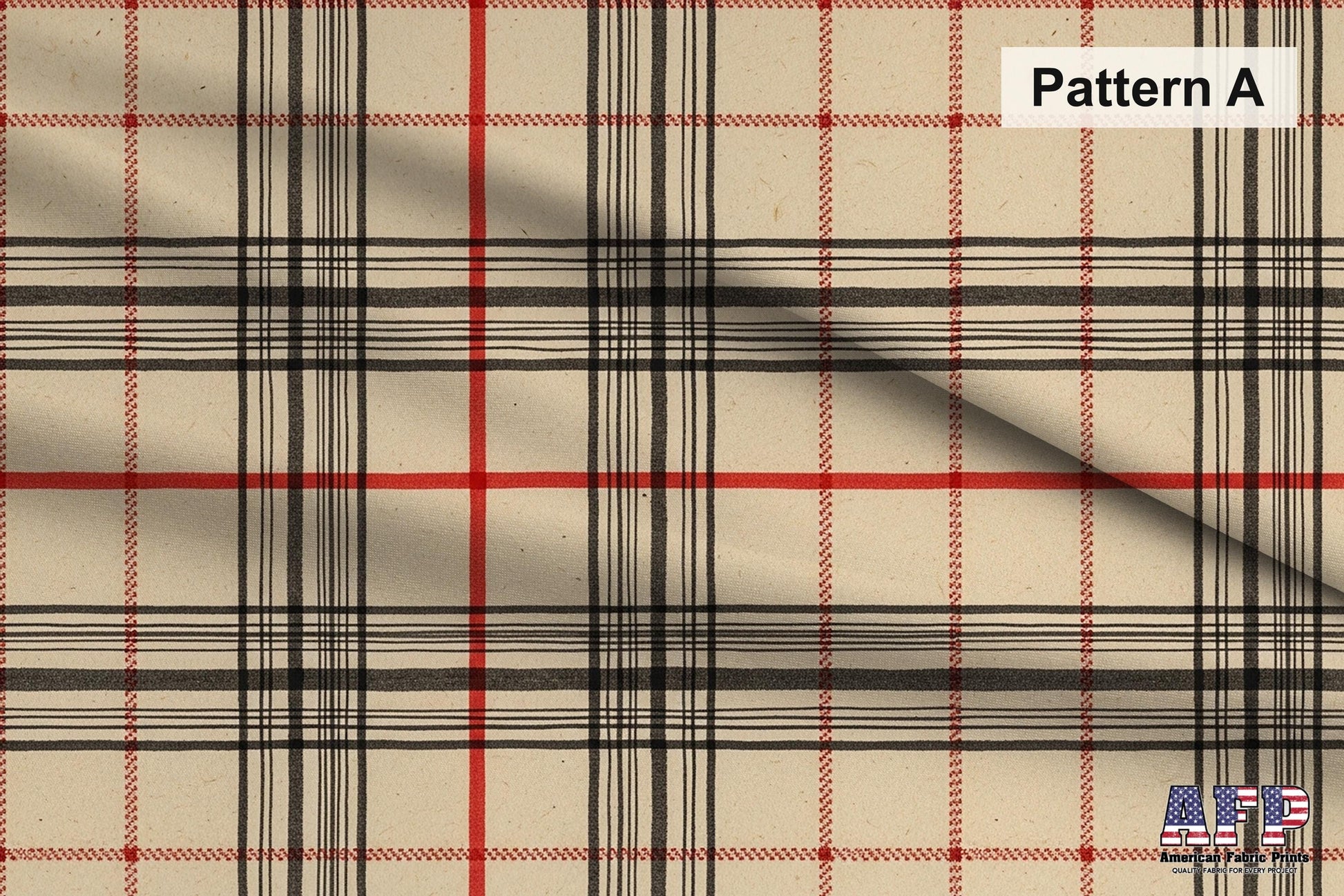 Beige Plaid 4 Fabric Bundle Set - Shop now at American Fabric Prints