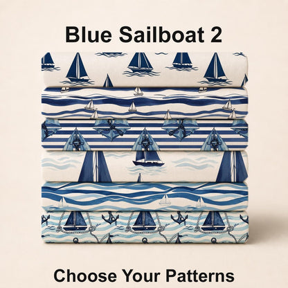 Blue Sailboat 2 Fabric Bundle Set - Shop now at American Fabric Prints