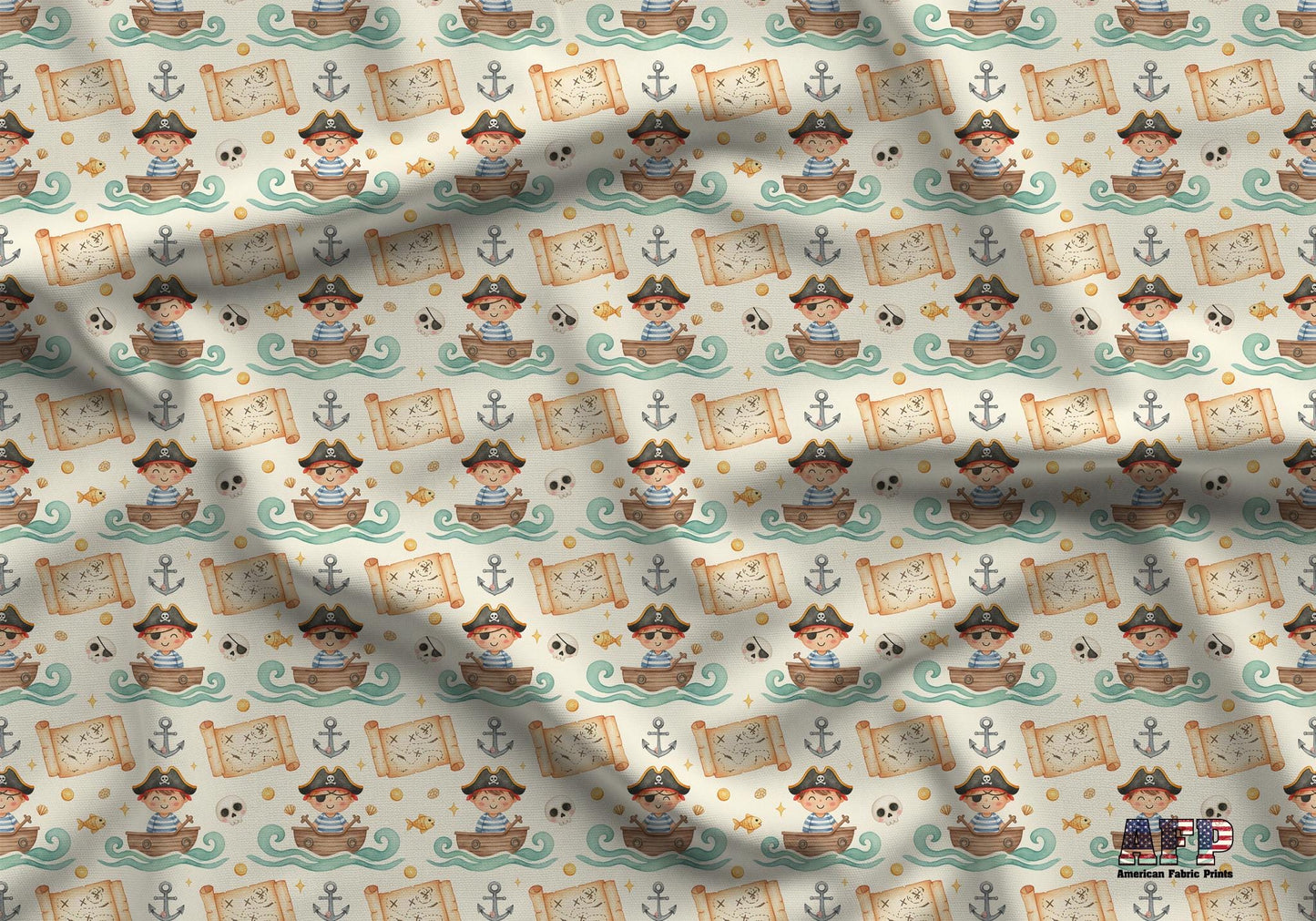 Pirate Kid Fabric - Shop now at American Fabric Prints