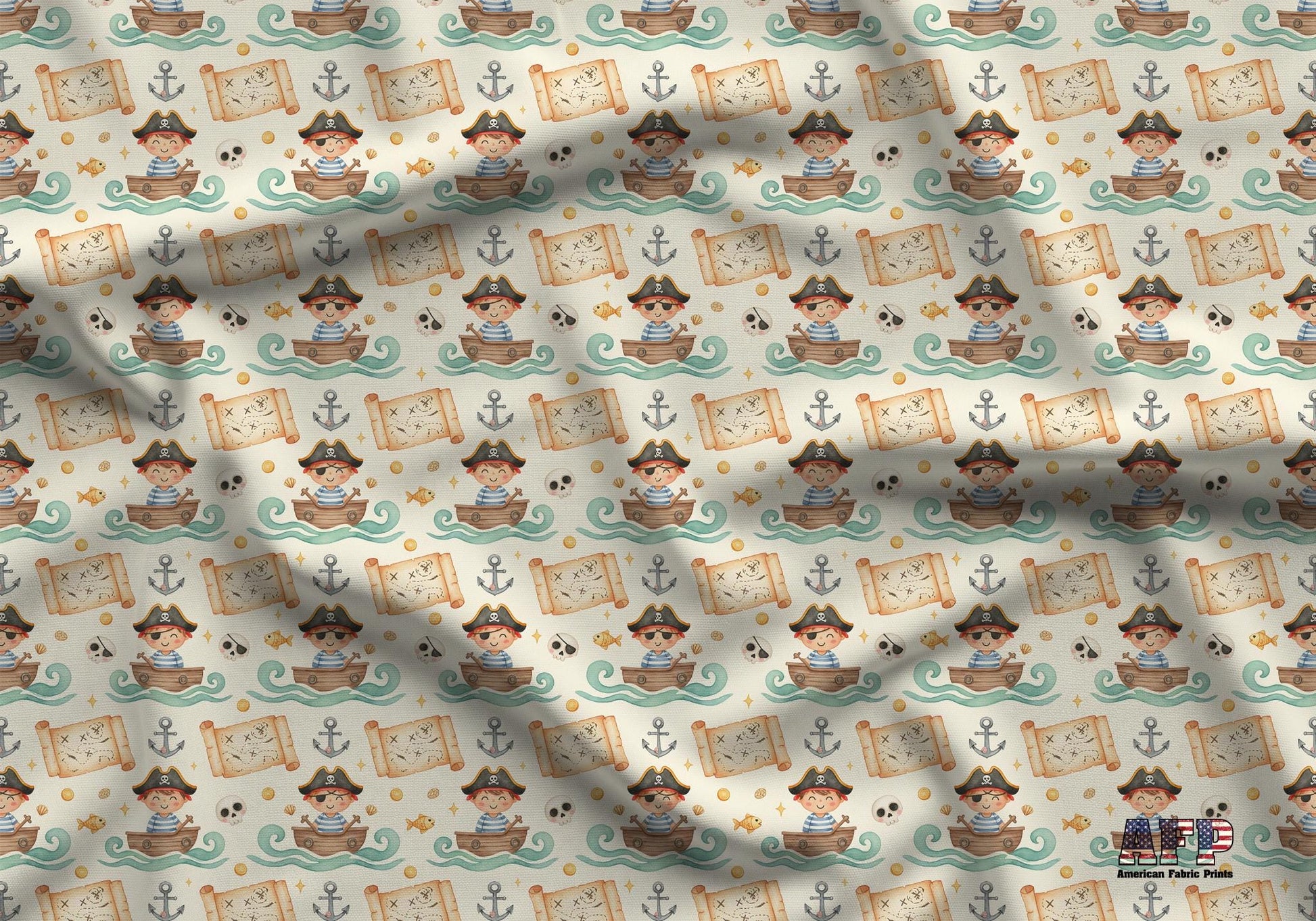 Pirate Kid Fabric - Shop now at American Fabric Prints