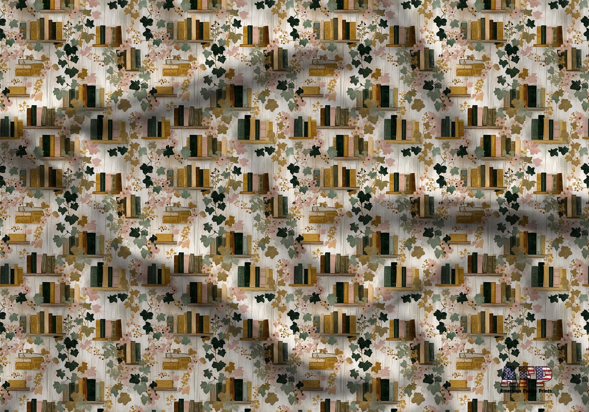 Books and Ivy Fabric - Shop now at American Fabric Prints
