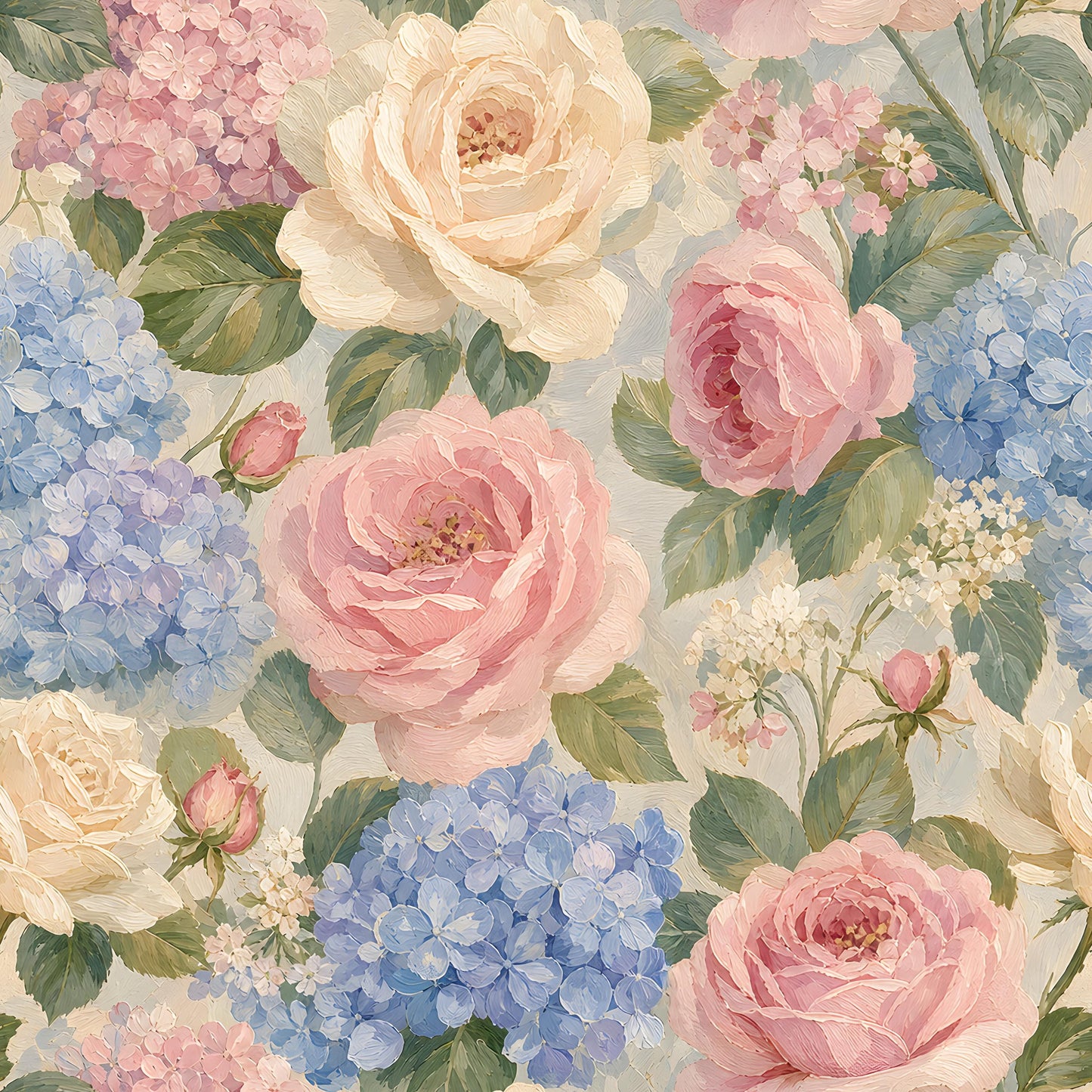 Blush Rose Hydrangea Floral Fabric - Shop now at American Fabric Prints