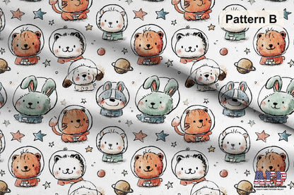 Animals in Space Fabric Bundle Set - Shop now at American Fabric Prints