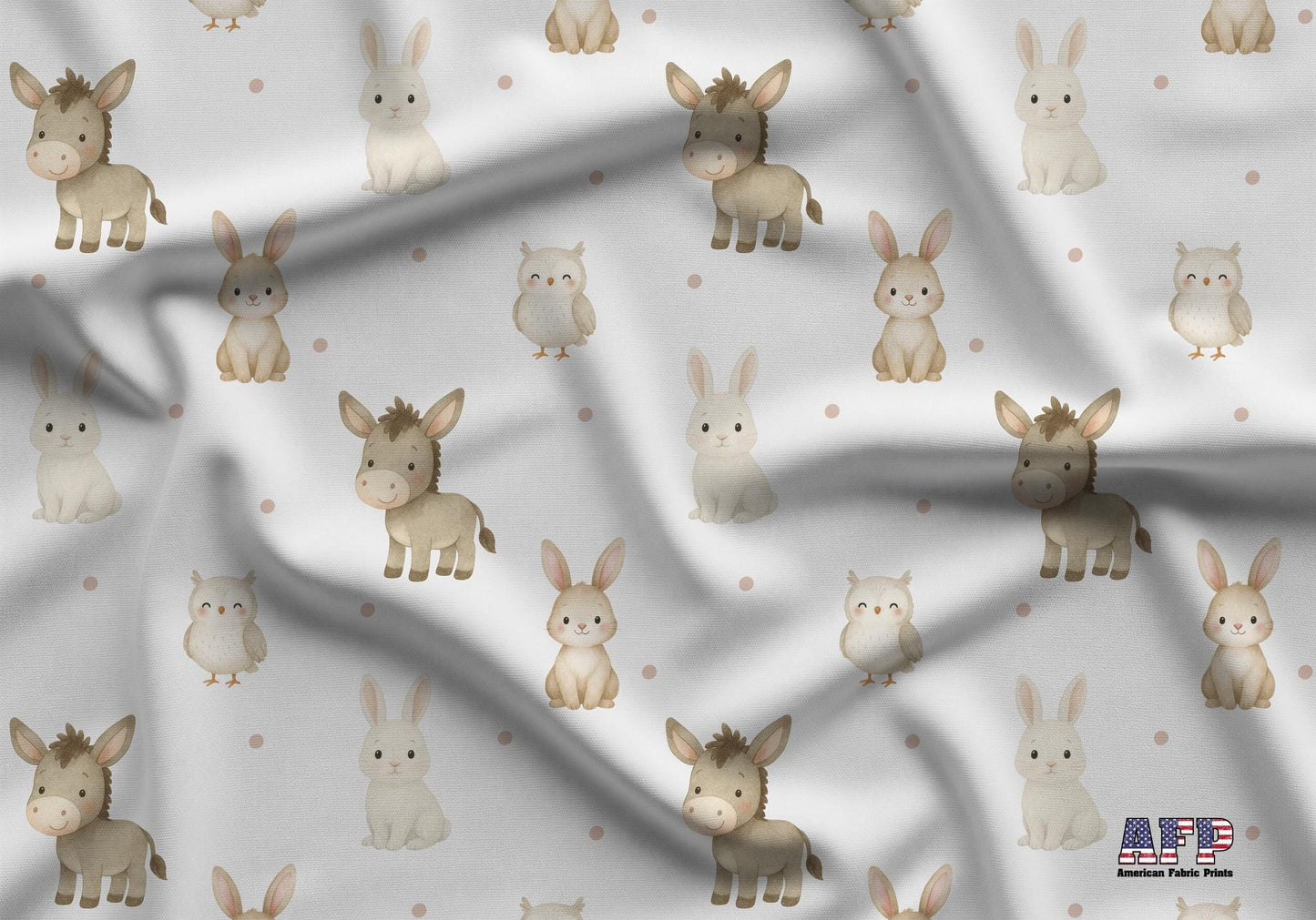 Little Farm Animals Fabric - Shop now at American Fabric Prints