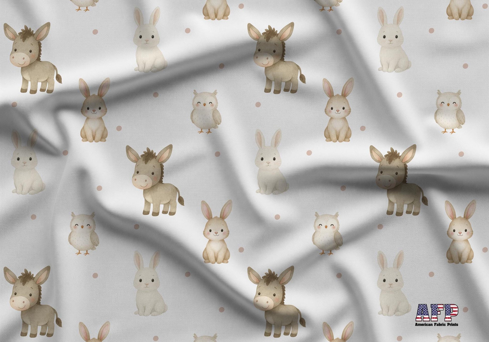 Little Farm Animals Fabric - Shop now at American Fabric Prints