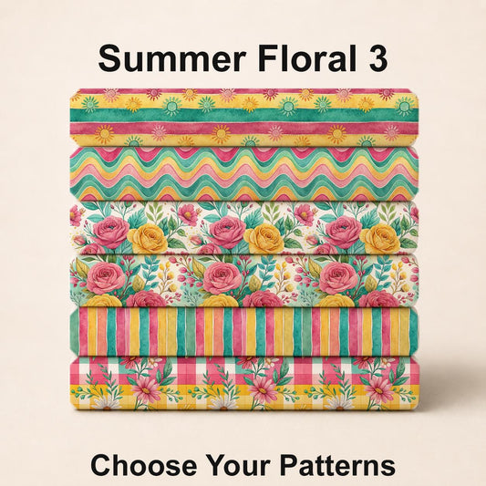 Summer Floral 3 Fabric Bundle Set - Shop now at American Fabric Prints