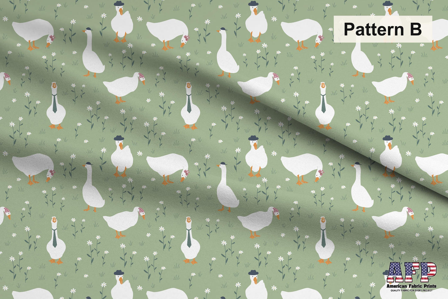 Blue+Green Goose Fabric Bundle Set - Shop now at American Fabric Prints