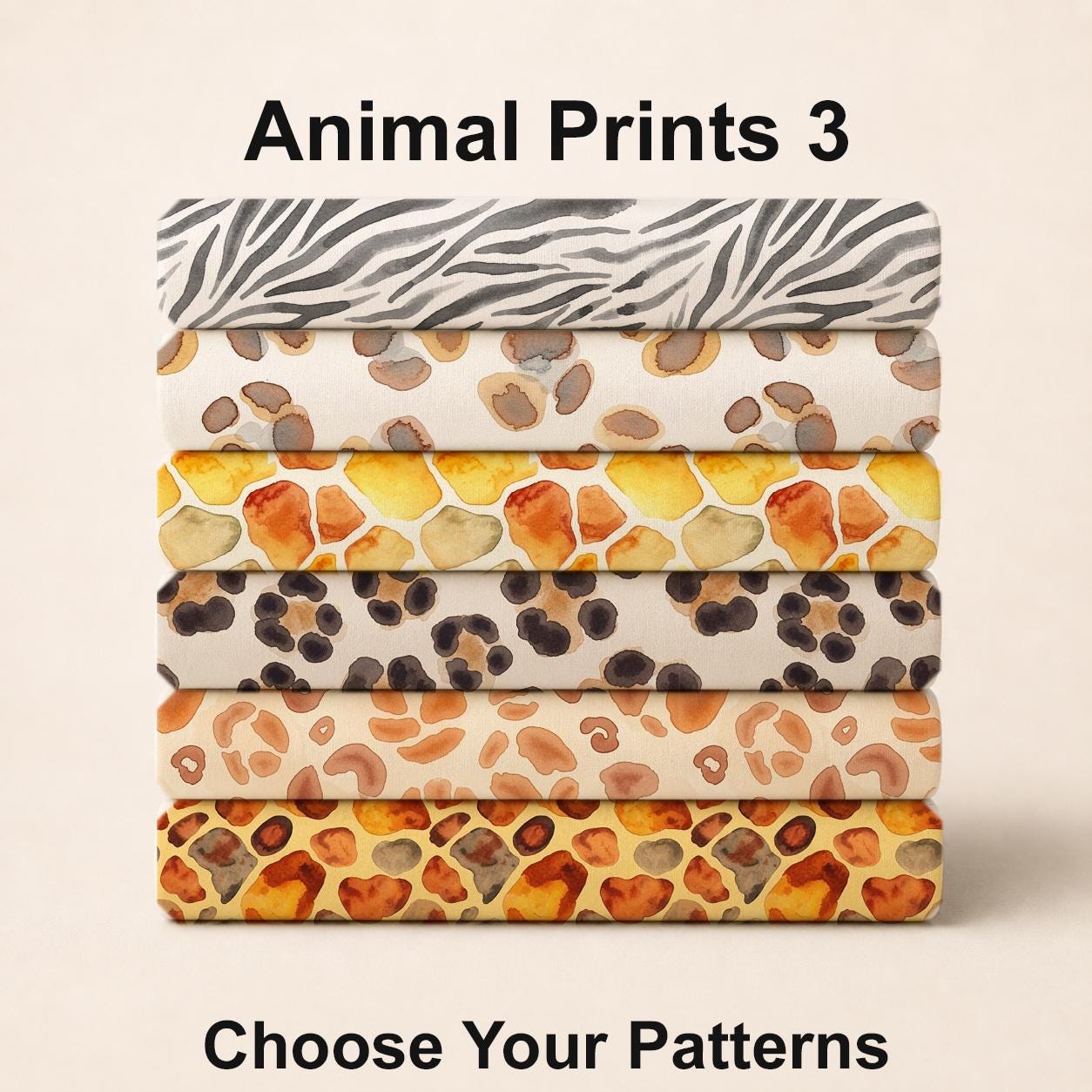 Animal Prints 3 Fabric Bundle Set - Shop now at American Fabric Prints