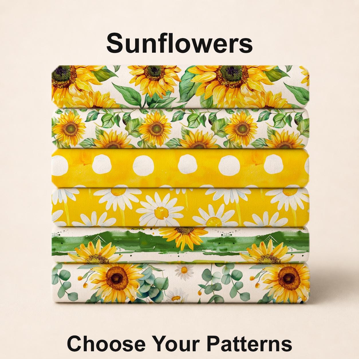 Sunflowers Fabric Bundle Set - Shop now at American Fabric Prints