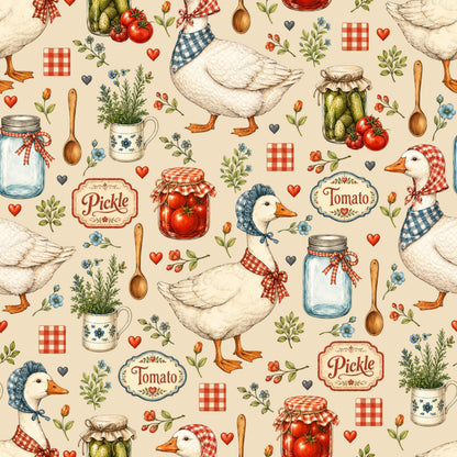 Vintage Country Goose Kitchen Fabric - Shop now at American Fabric Prints
