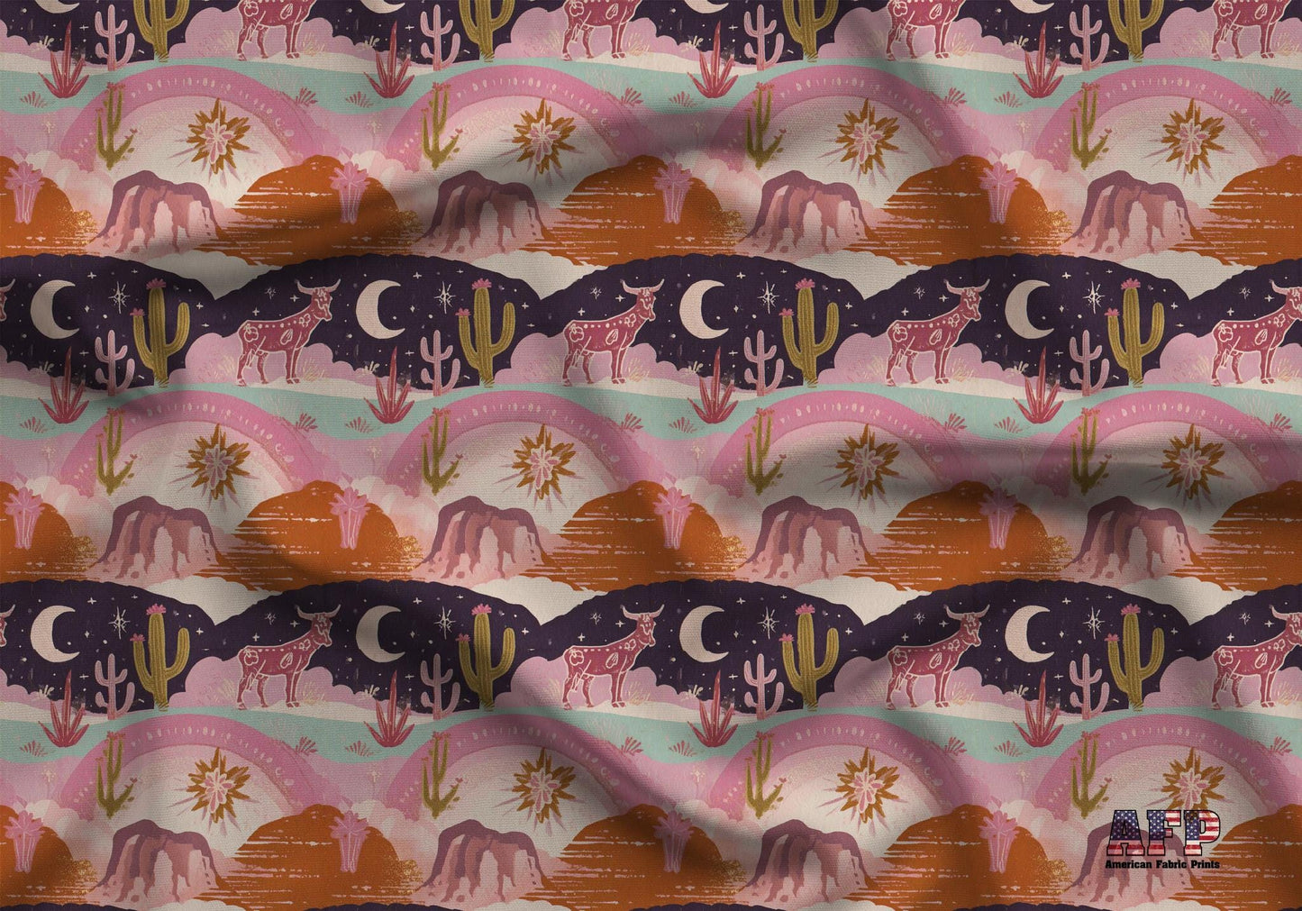 Painted Desert Night Fabric - Shop now at American Fabric Prints
