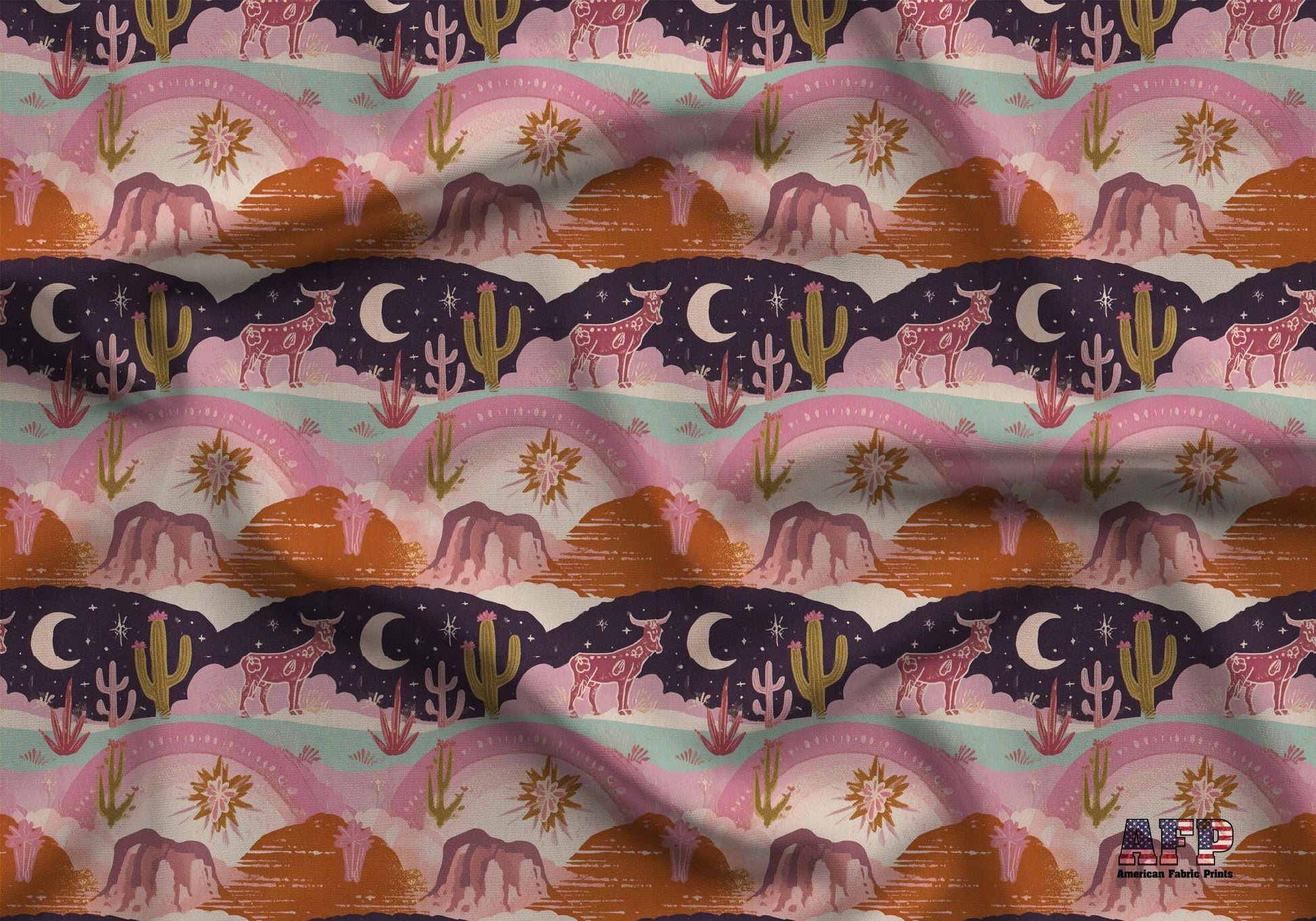 Painted Desert Night Fabric - Shop now at American Fabric Prints