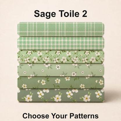 Sage Toile 2 Fabric Bundle Set - Shop now at American Fabric Prints