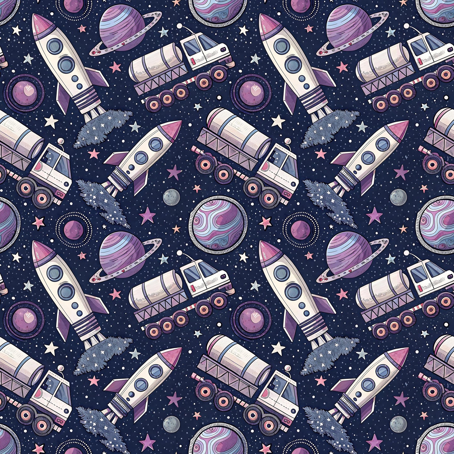 Space Travel Fabric - Shop now at American Fabric Prints