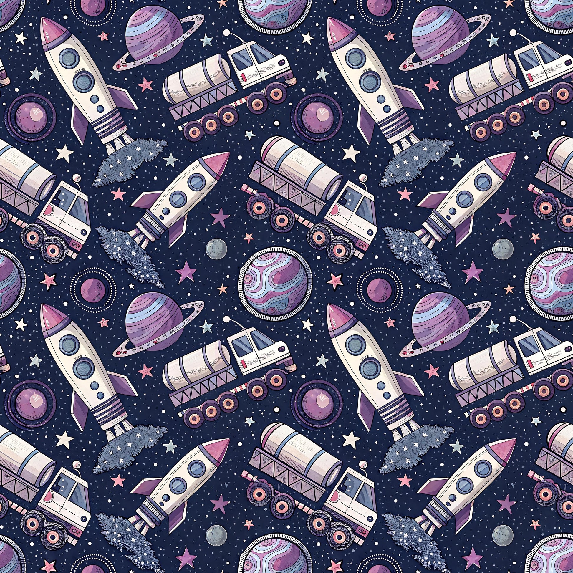 Space Travel Fabric - Shop now at American Fabric Prints