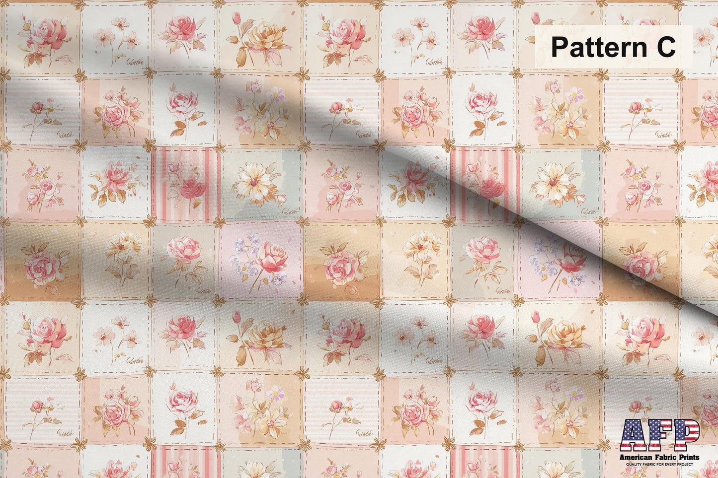 Shabby Chic Roses 3 Fabric Bundle Set - Shop now at American Fabric Prints