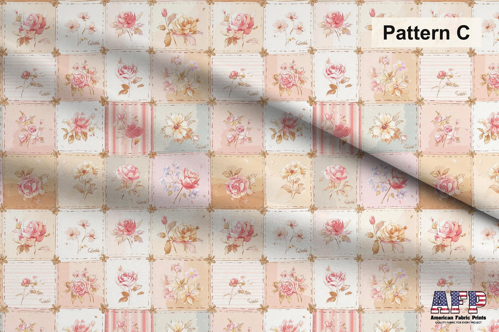 Shabby Chic Roses 3 Fabric Bundle Set - Shop now at American Fabric Prints