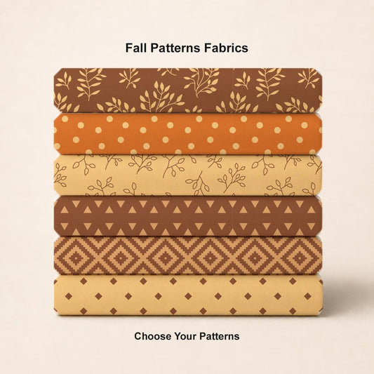 Fall Themed Fabrics. Choose your Pattern or Choose Them All! Shop now at American Fabric Prints.