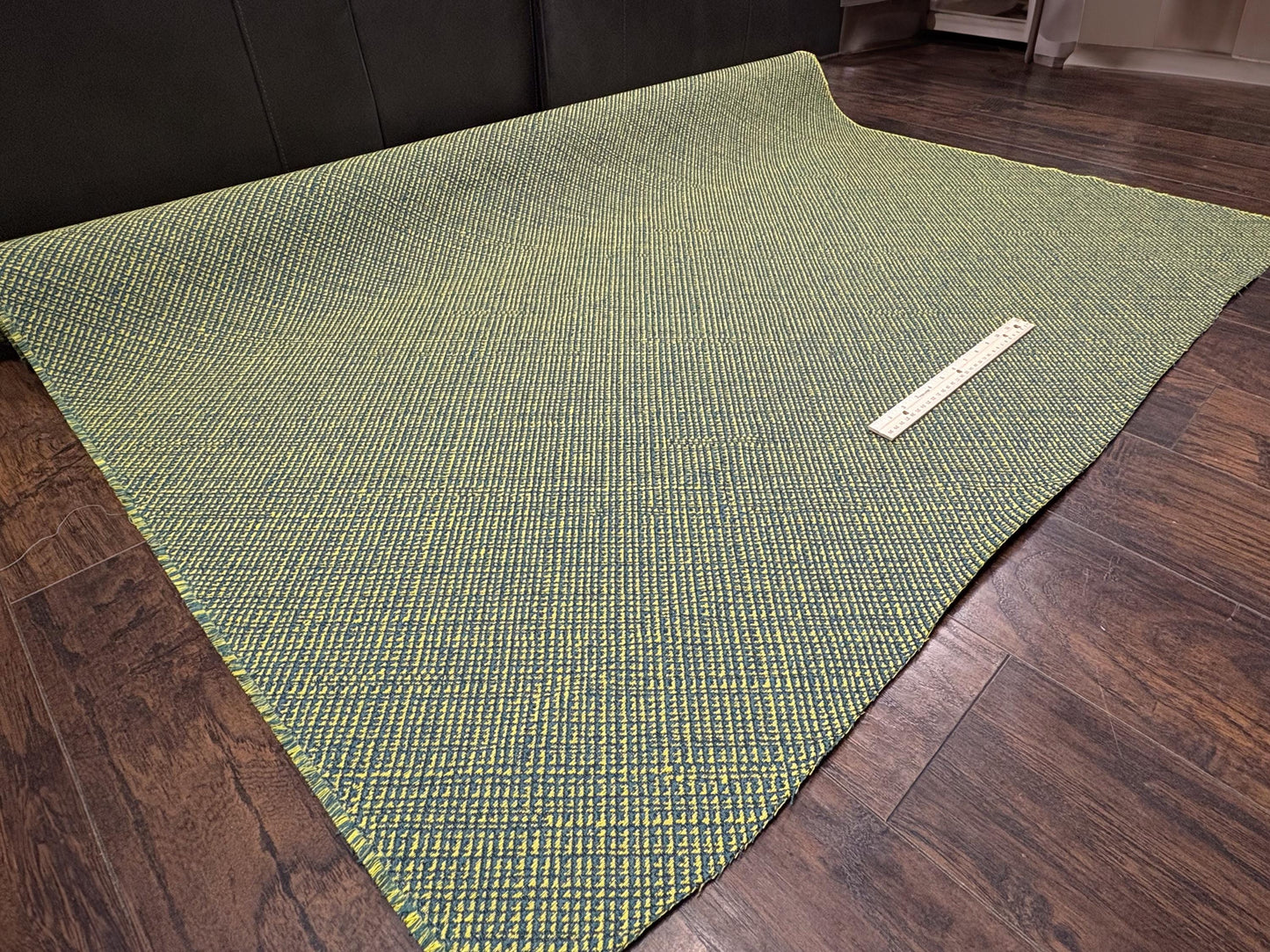 Yellow and Blue Woven Fabric, Woven Fabric, Premium Upholstery Fabric, Fabric for Upholstery, Crypton Coated Performance