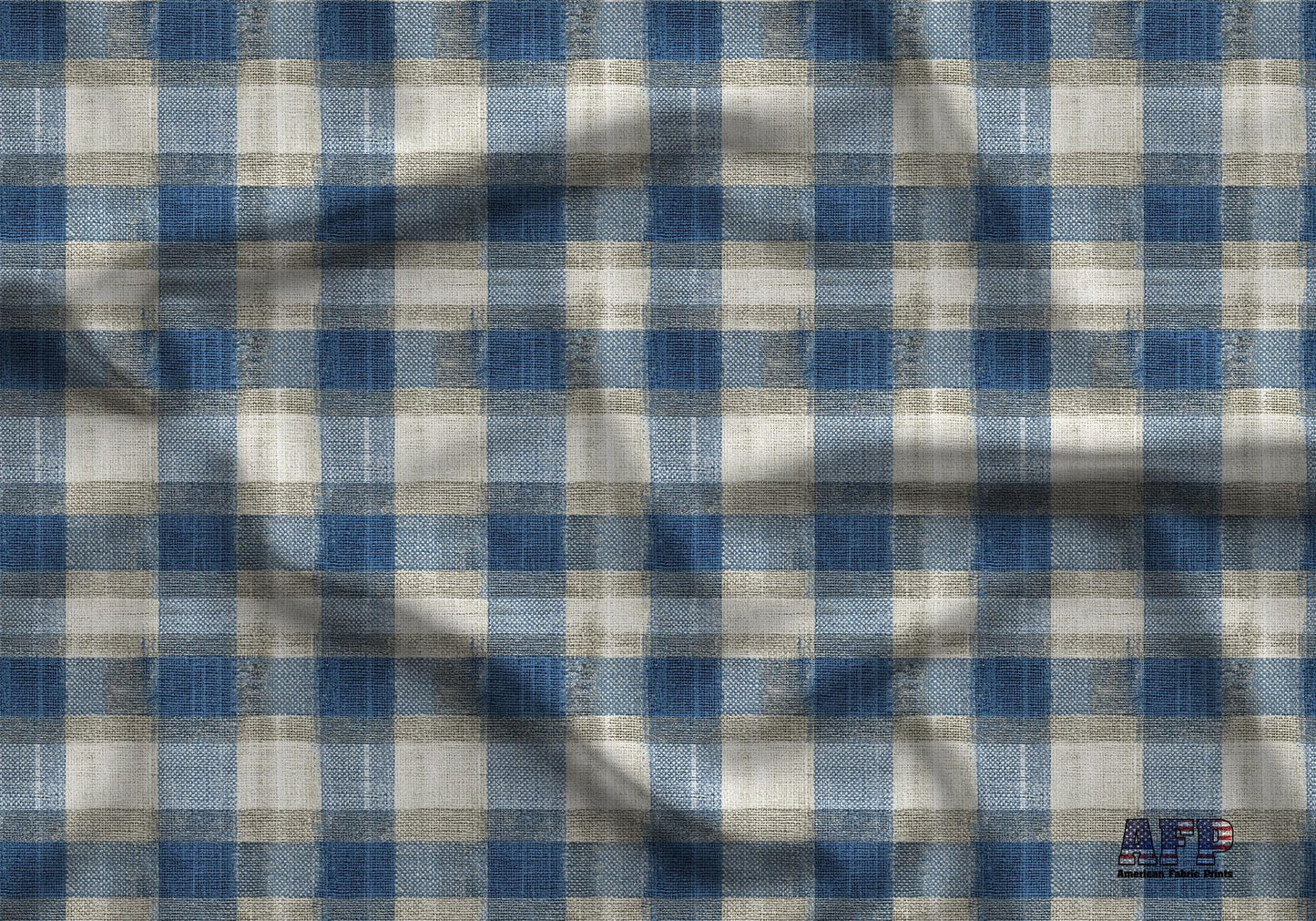 Country Blue Plaid Fabric - Shop now at American Fabric Prints