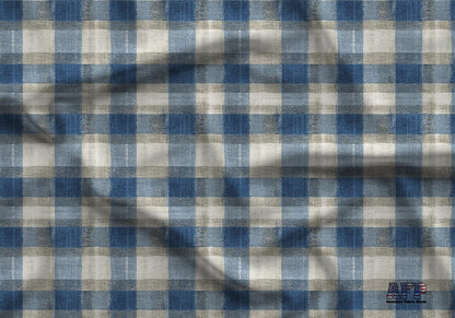 Country Blue Plaid Fabric - Shop now at American Fabric Prints