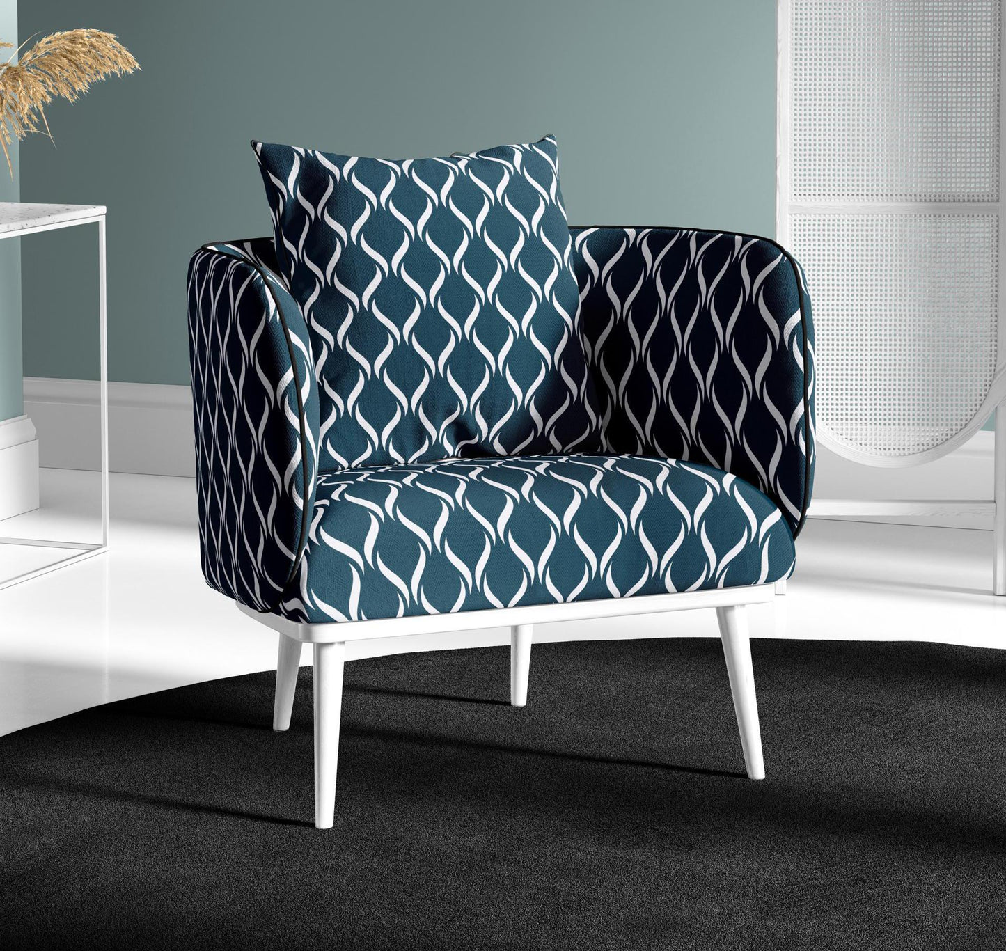 Lattice Upholstery Pattern Fabric, Choose Your Color, Upholstery Fabric by the Yard, Custom Made Fabric, Chain-Link Shape Pattern