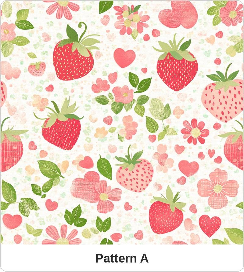 Strawberry Coordinate Fabric | Strawberry Cotton Fabric | Summer Themed Quilt Fabric | Strawberries | Made in USA | American Fabric Prints