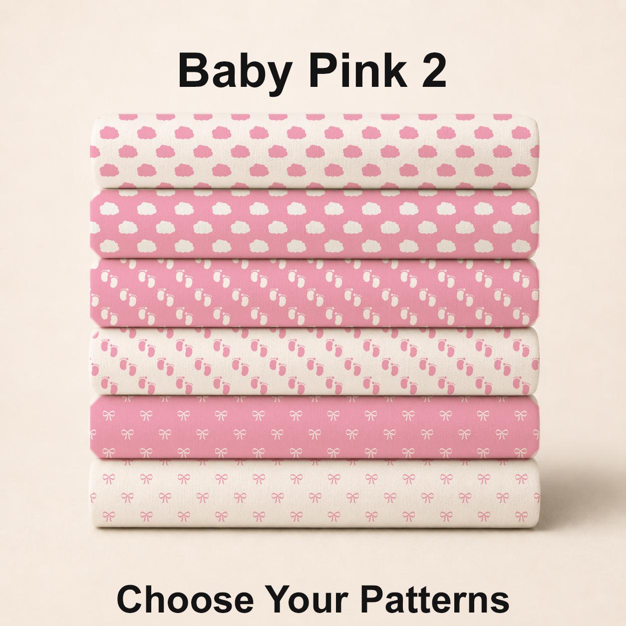 Baby Pink 2 Fabric Collection. Choose Your Patterns or select them all for a coodinated set. Shop now at American Fabric Prints.