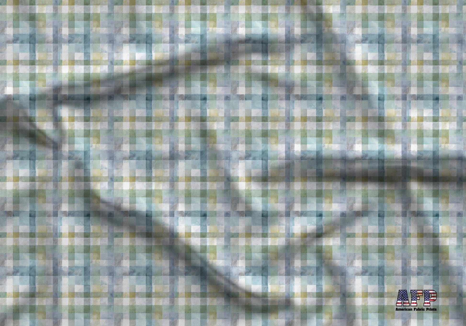 Watercolor Plaid Fabric - Shop now at American Fabric Prints