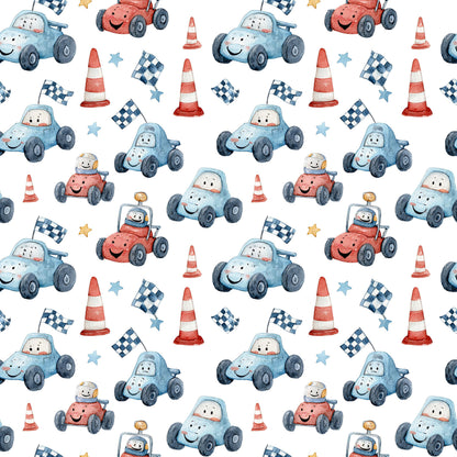Silly Racers Fabric - Shop now at American Fabric Prints