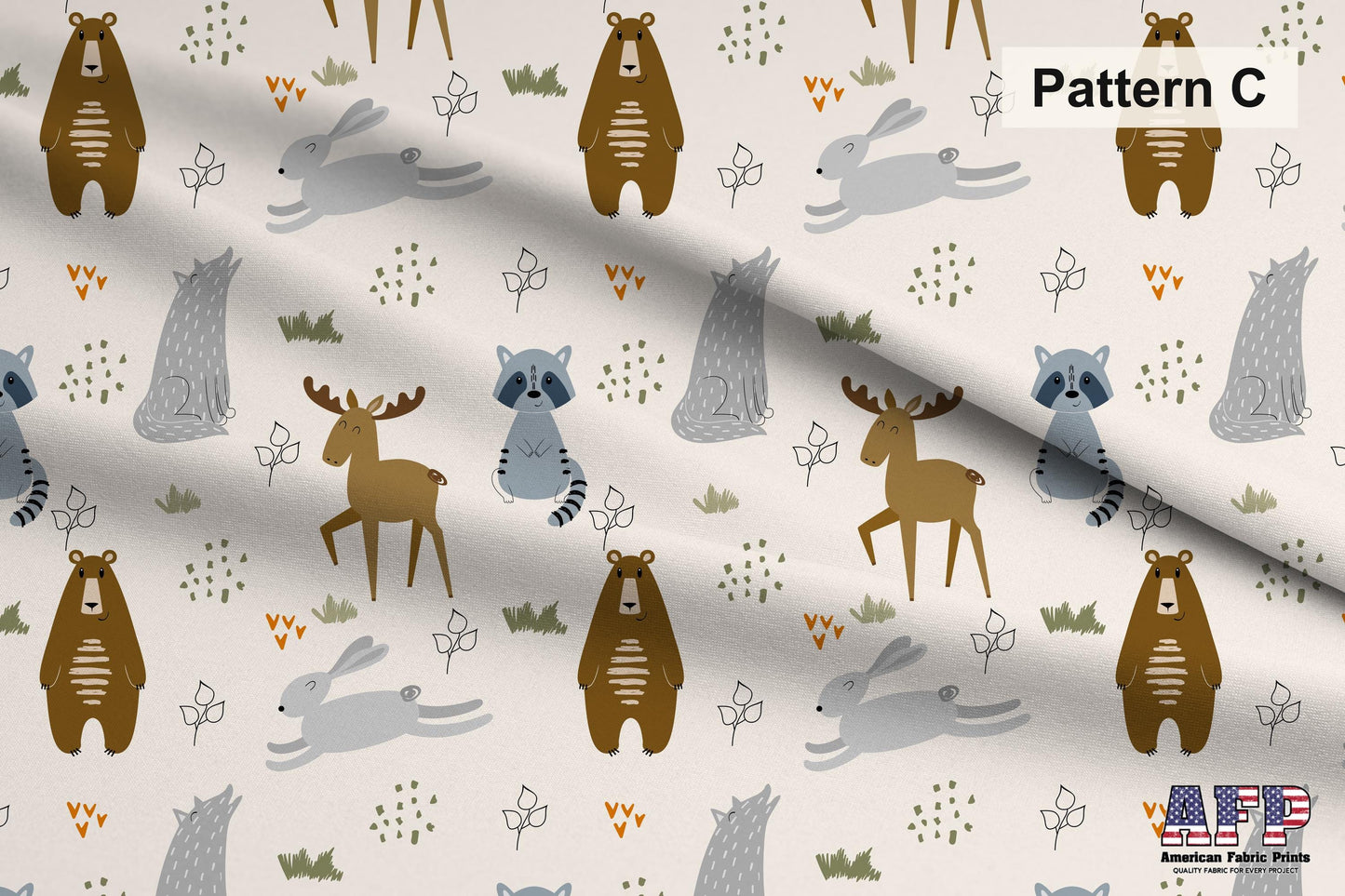 Woodland Animals 4 Fabric Bundle Set - Shop now at American Fabric Prints
