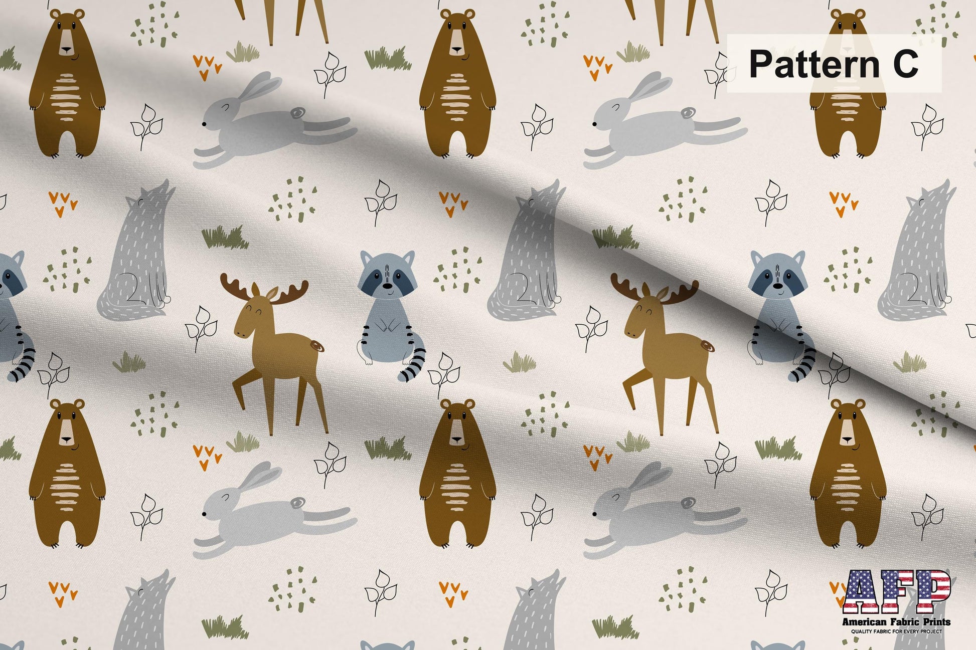 Woodland Animals 4 Fabric Bundle Set - Shop now at American Fabric Prints