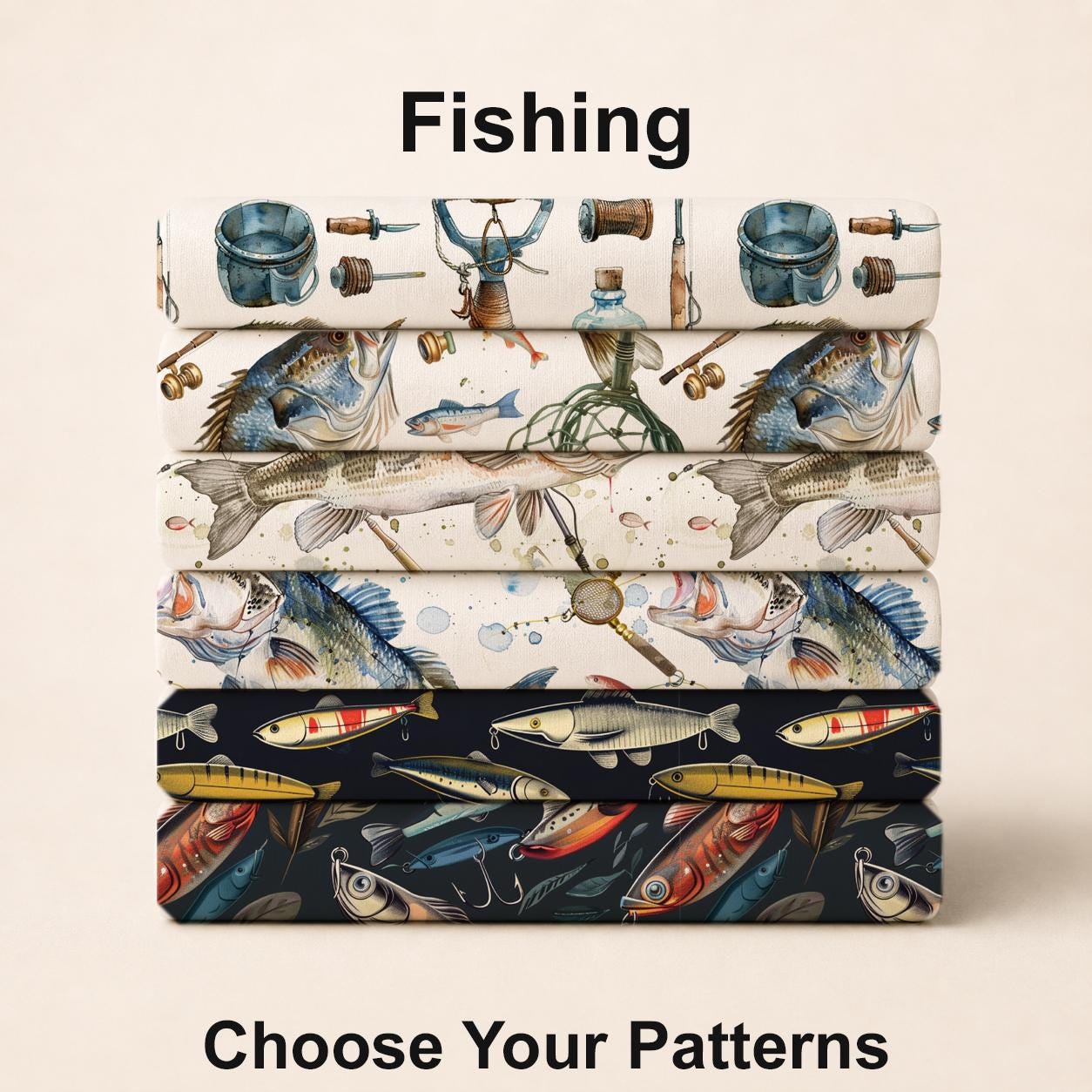 Fishing Fabric Bundle Set - Shop now at American Fabric Prints