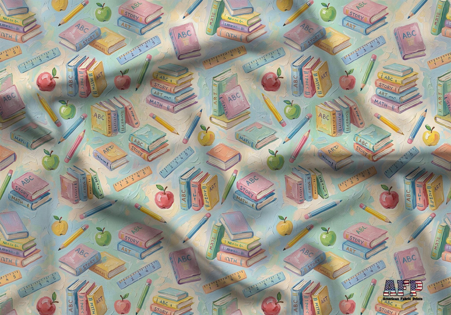Back To School Pastel Fabric - Shop now at American Fabric Prints