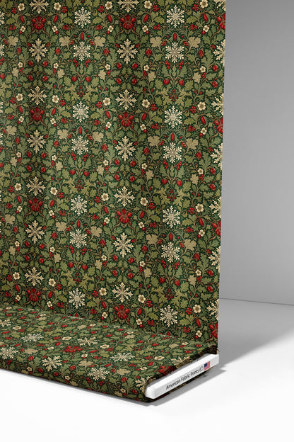 Victoriam Botanical Christmas Fabric - Shop now at American Fabric Prints