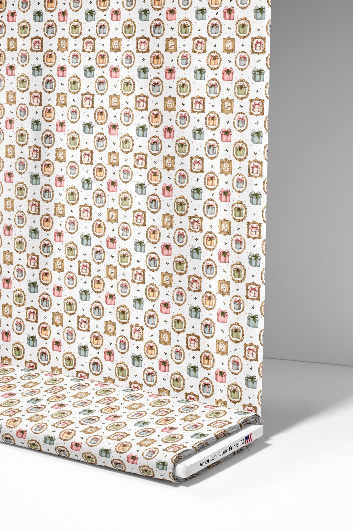 Christmas Frames Fabric - Shop now at American Fabric Prints