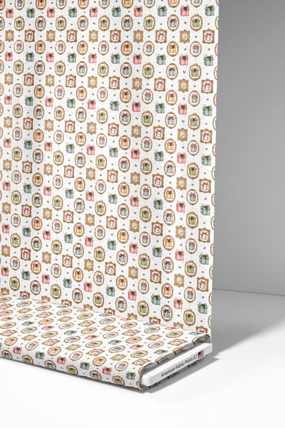 Christmas Frames Fabric - Shop now at American Fabric Prints
