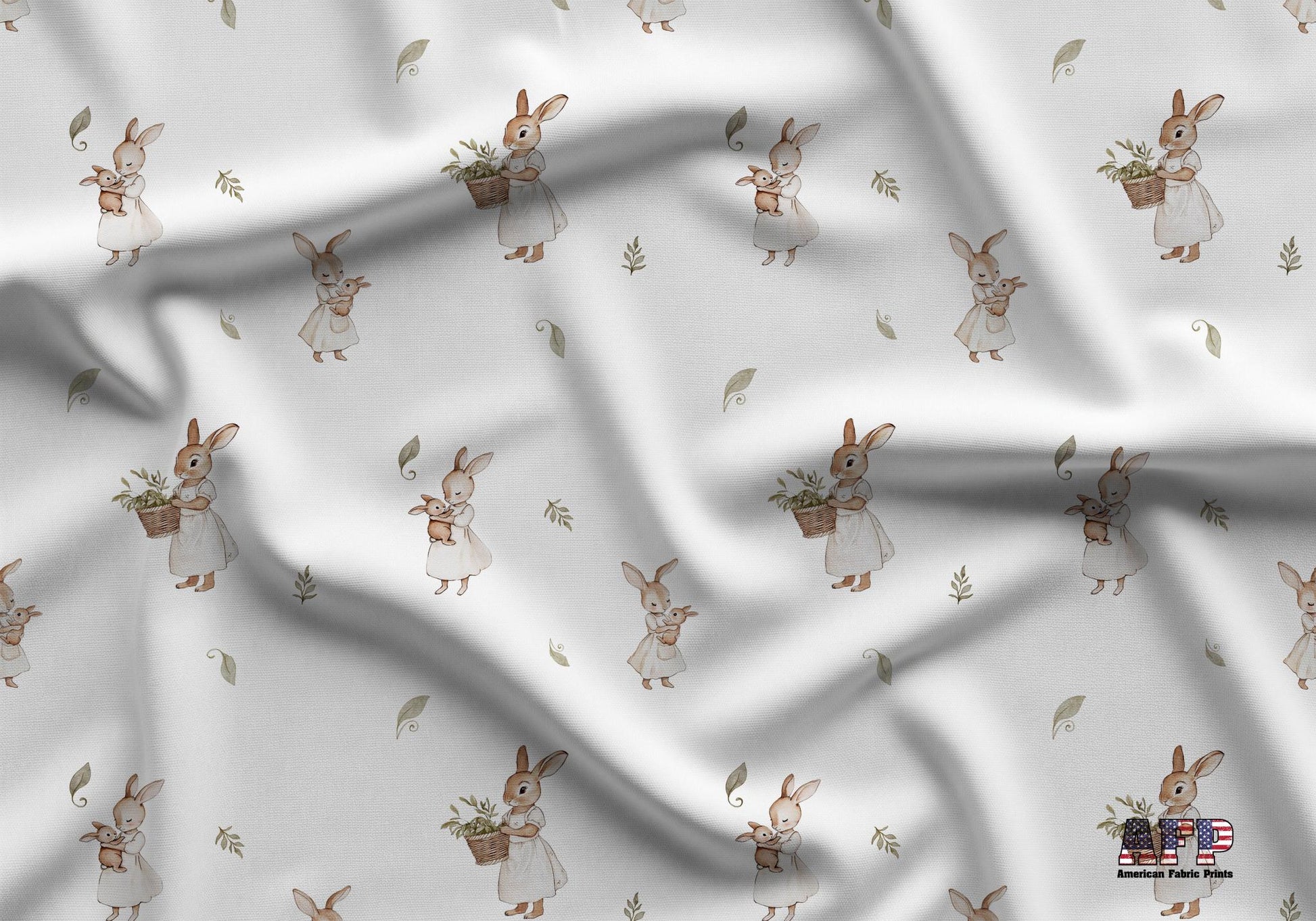 Bunny Hugs Fabric - Shop now at American Fabric Prints