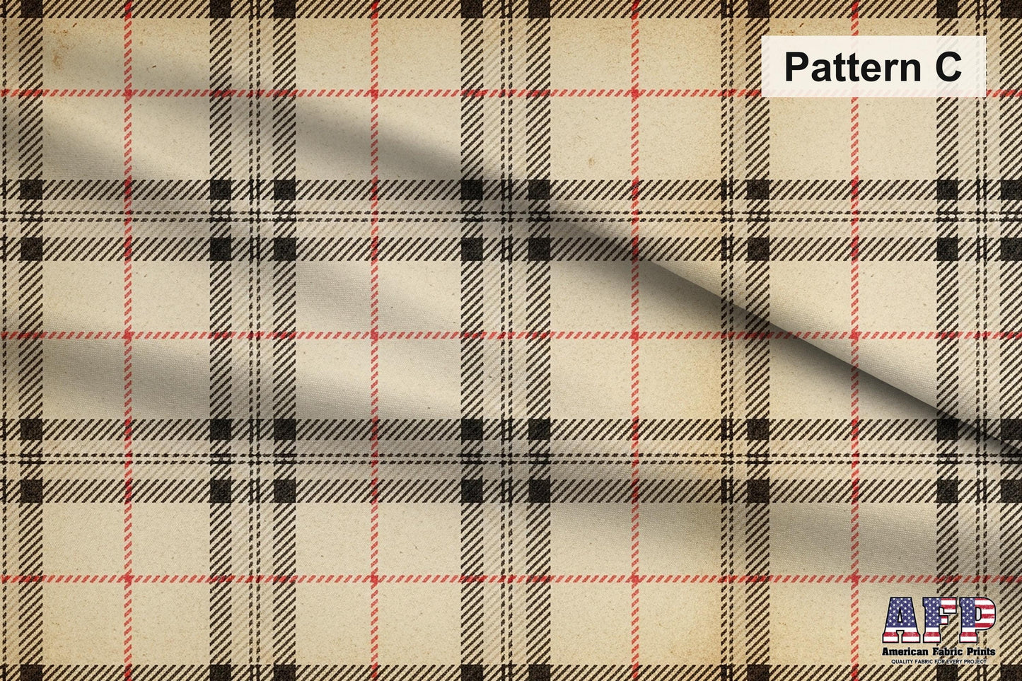 Beige Plaid Fabric Bundle Set - Shop now at American Fabric Prints